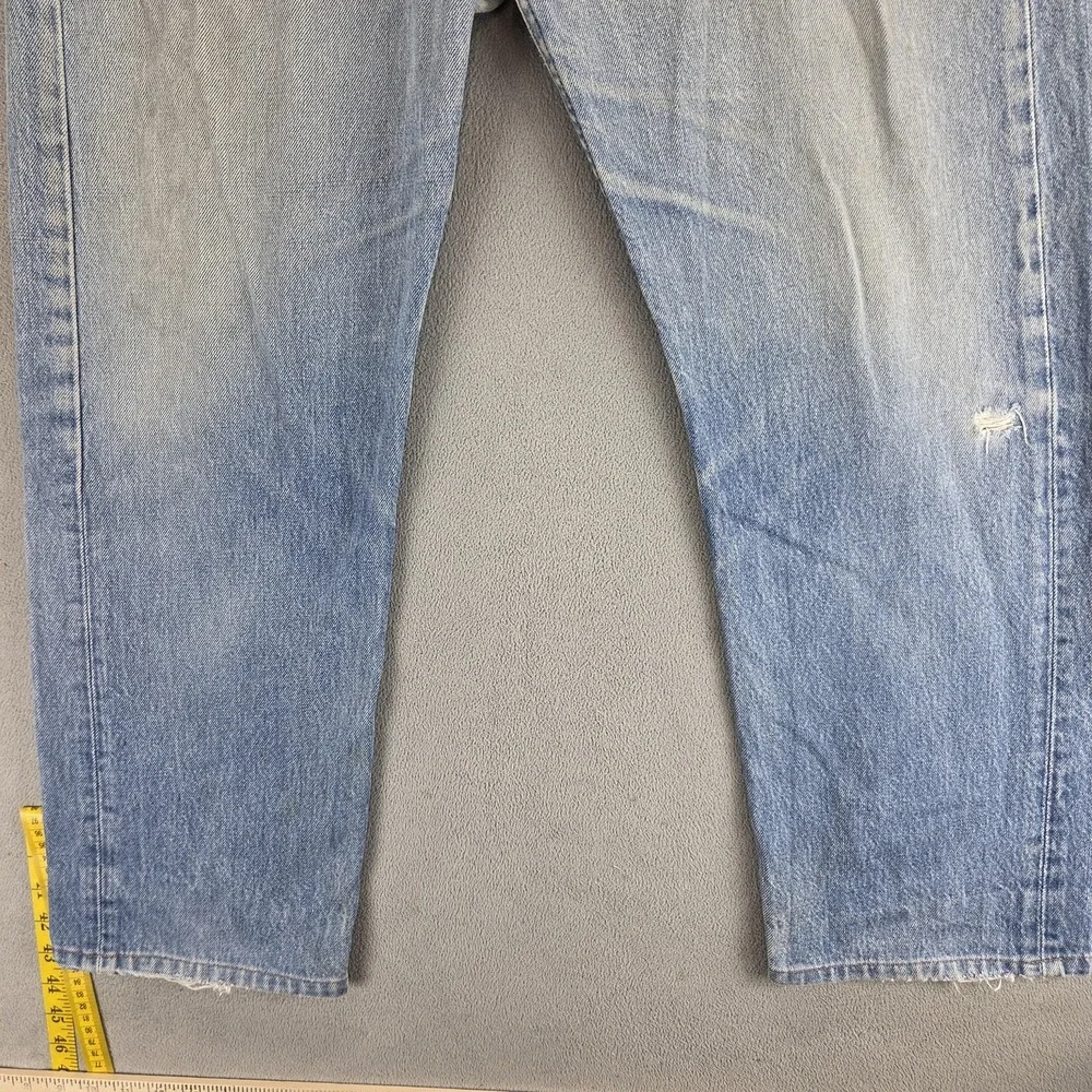 Vintage Levis 501 Jeans Mens Blue Straight Button Fly USA Altered Hem Fits 36x27